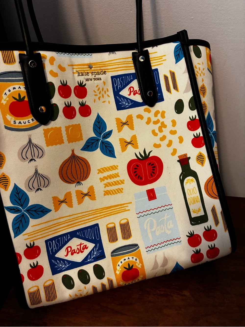 Kate Spade Cream Pasta Market Tote